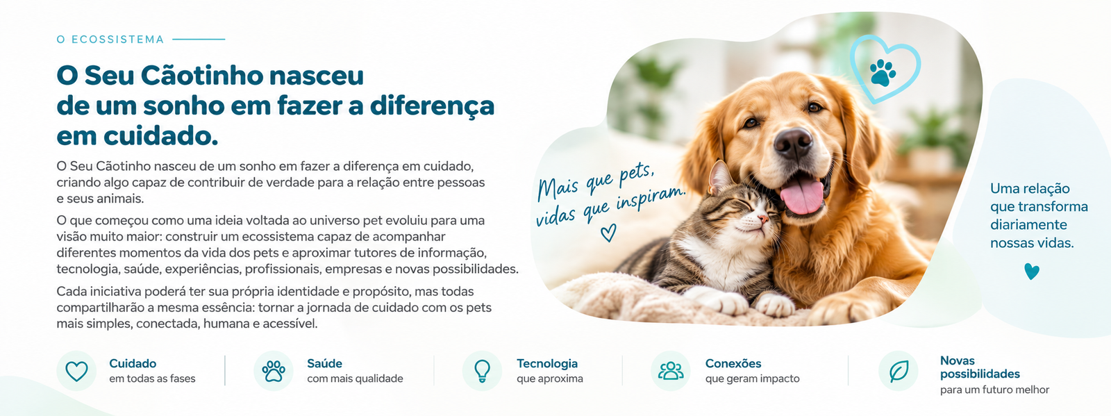 O Seu Cãotinho nasceu de um sonho em fazer a diferença em cuidado